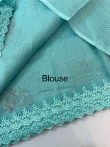 Silky kota embroidery saree MSK4359 Blue