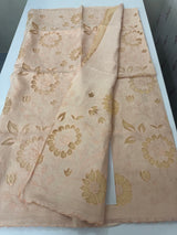 Soft Pashmina saree with organza Applique work MSH253