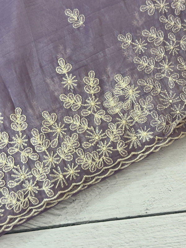 Crush Organza embroidery saree MS9740