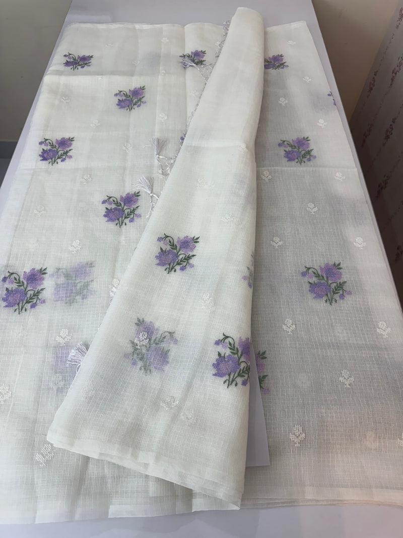 Silky kota embroidery saree MSK654