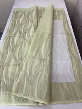 Semi organza saree with thread work - MSH910 PastelGreen