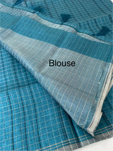 Semi silk saree in check pattern MSR699