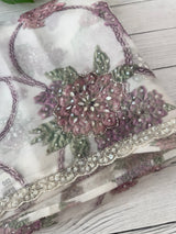 Handworked chiffon Organza saree MCS4534