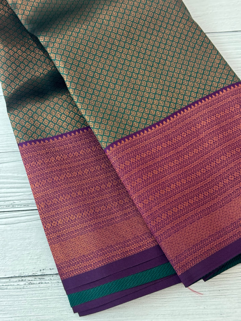 Brocade semi silk saree MS67443