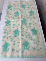 Lightweight Kota Moonga checks saree with applique work MSH288