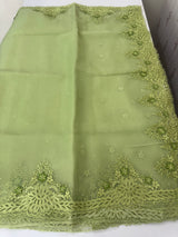 Cutwork Glass organza saree with Blouse MOS453