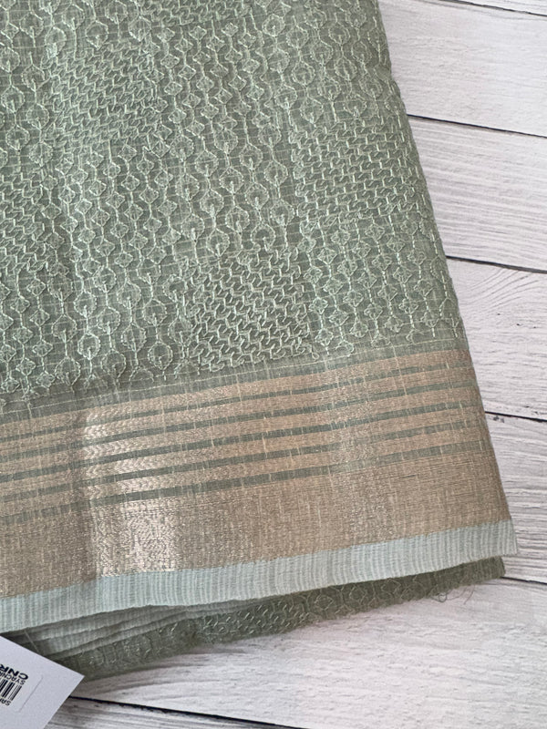 NetKota thread work saree MS2287- DuskyGreen