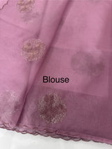 Semi Organza saree with embroidery - MSH375