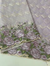 Phulkari NetKota embroidery saree - MPKS905 Lavender