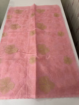 Viscose organza saree with thread work - MSH925 Pink