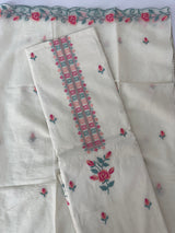 Unstitched Cotton Salwar Set with cross stitch embroidery- MUS105(2)