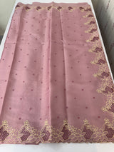 Satin finish kosa tussar saree with cutwork - MSH205 DustyOnion