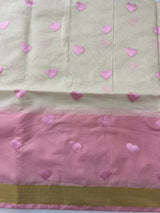 Semi chanderi silk saree with embroidery & blouse- MSF567