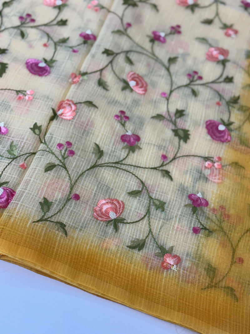 Soft kota silk saree with embriodery MS14809