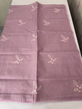 Kota  checks saree with embroidery - MS7679 Lilac