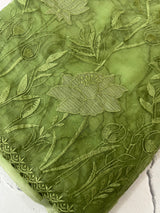 Soft organza saree with applique and thread work - MSH956