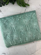 Glass tissue organza saree with embroidery MSF121 - BluishGreen (3)