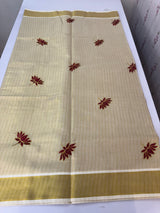 Kerala tissue embroidery saree - VOP2