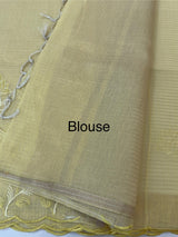 Soft Tissue kota embroidery saree MSK4660 Yellow