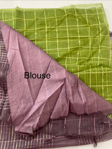 Semi Organza saree with checks - MSD634 (7)