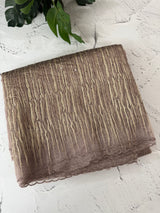 Glass organza saree with embroidery - MS1265- NudeBrown