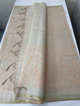 Tissue Silk embriodery saree MS49889