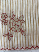 Semi chanderi tissue saree with applique work-  MSH9556(2)