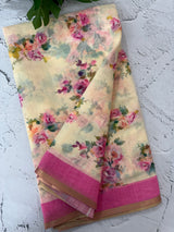 Semi linen saree with digital prints  MLS8765 (2)