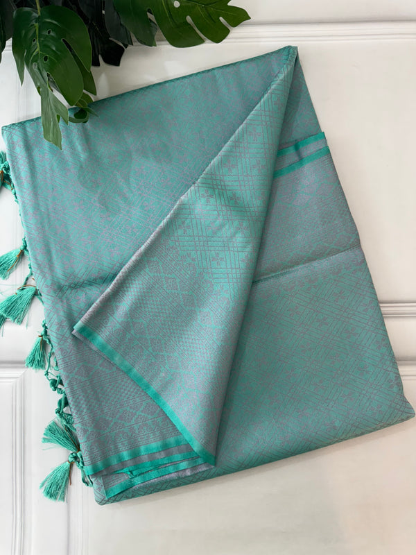 Brocade copper soft silk saree MBST214