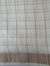 Soft blended tussar saree  MKT121 - checks