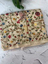 Blended tussar silk saree with hand kanta work - MS14855