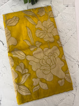 Double shade Semi organza saree with appliqué work - MSH949