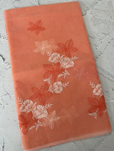 Kota checks saree with embroidery MS7699- Peach