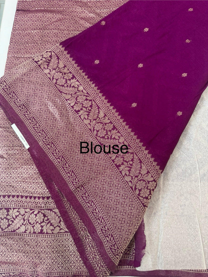 Semi Banarasi Georgette saree MKGS721 Vadamalli