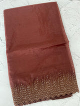 Semi Organza saree with embroidery borders - MSH296