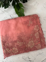 Semi Organza saree with applique borders - MCW799