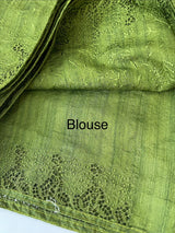 Cutwork Blended Jute - tussar saree MTS9079