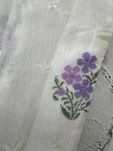 Lightweight NetKota saree with cross stitch embroidery MS6868