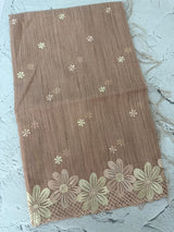 Soft Tissue kota embroidery saree MSK4660 - Dusky PeachPink