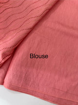 Art silk saree with embroidery MSA341- Peach (1)