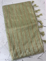 Fancy Chanderi silk saree with blouse MFC217