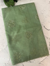 Organza saree with embroidery - MSH375 DustyGreen