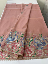 Tissue Georgette - Organza saree with 3d embriodery MS16307