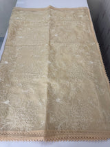 Organza saree with thread work - MSH192 PalePeach