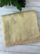 Tissue Organza saree with embroidery - MSH5509 PaleYellow