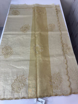 Tissue mix Soft silk saree with applique work MS8146 - Golden