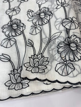 NetKota embriodery saree  MSH119 Black & White