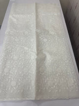 Organza saree with appliqué work - MSH192(6) White