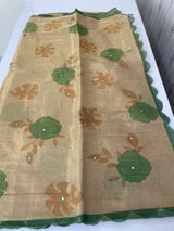 Printed Tissue silk saree with foil work MTS214