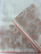 NetKota Applique work saree  -MSH123 White & Peach